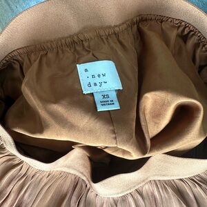 A New Day Tan Pleated Skirt